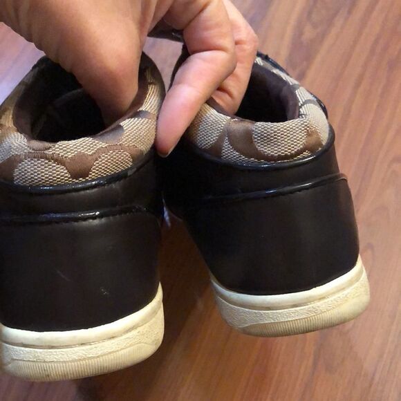 Coach Signature logo high top sneakers size 6 - Picture 3 of 10